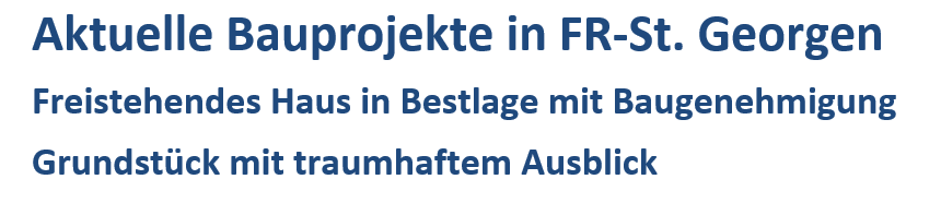 Verkauf Freistehendes Haus Grundstück inf Freiburg Sankt Georgen